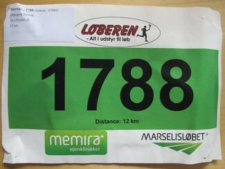 Løbsnummer fra Marselisløbet 12 km ruten Løbsnummeret fra Marselisløbet 2014 12 km (1788)