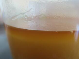 Honning i plastikbægre.