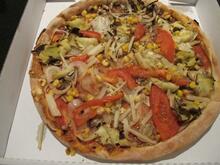 Deep pan pizza med løg