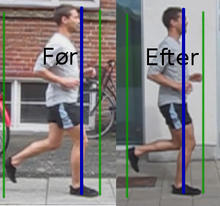 Før-efter billede efter løbeundervisning. Før-efter billede efter løbeundervisning.