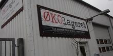 Et billede af økolageret i Århus udefra.